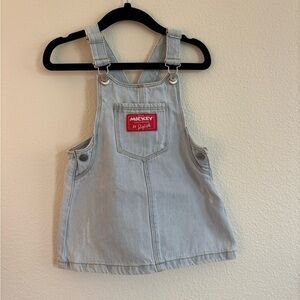 Zara Minnie Mouse Disney denim overall dress 12-18 months